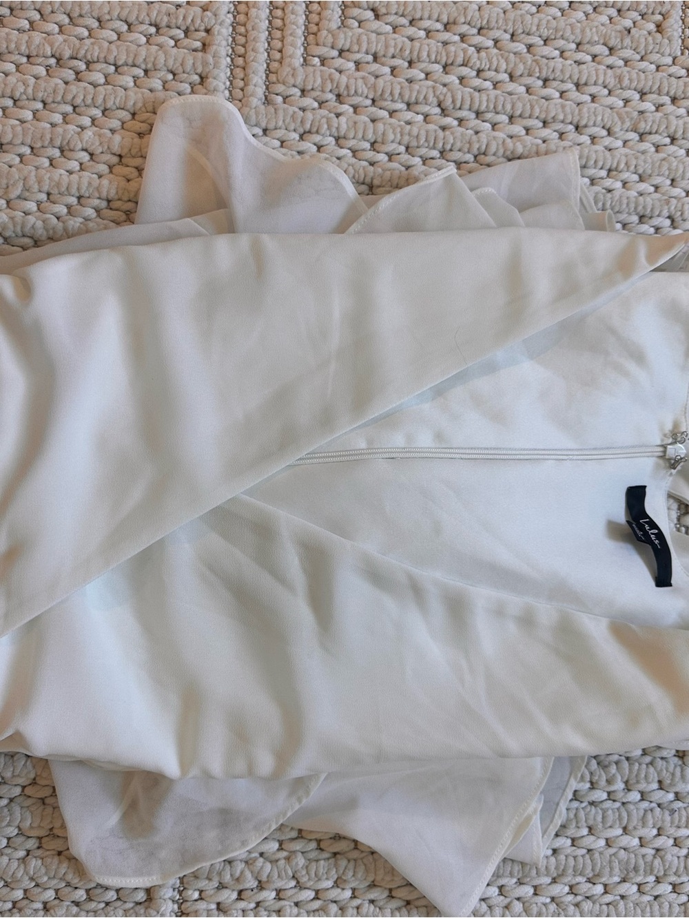 Lulu's Cream Ruffle Wrap Mini Dress - Picture 5 of 5